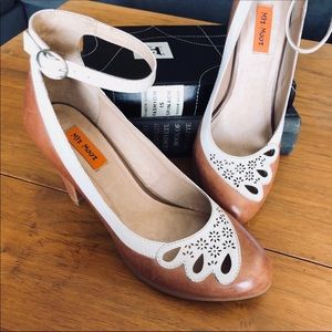 Miz Mooz Callista Ankle Strap Retro Heels